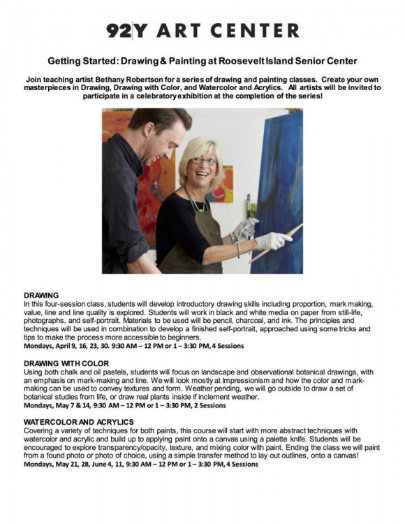 New at CBN/RI Senior Center: Exploration in Visual Arts with Bethany Robertson New at CBN/RI Senior Center: Exploration in Visual Arts with Bethany Robertson